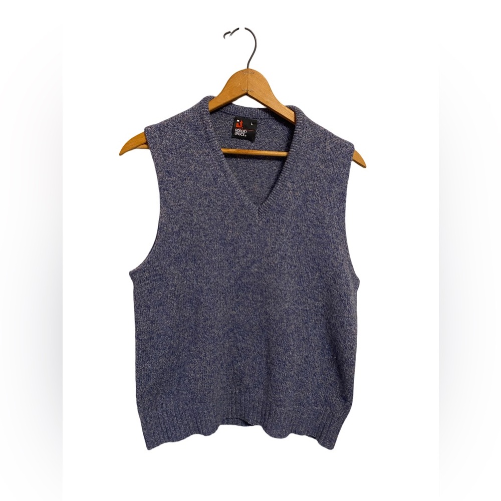 Robert‎ Bruce VTG V Neck Wool Blend Sweater Vest Sz Large